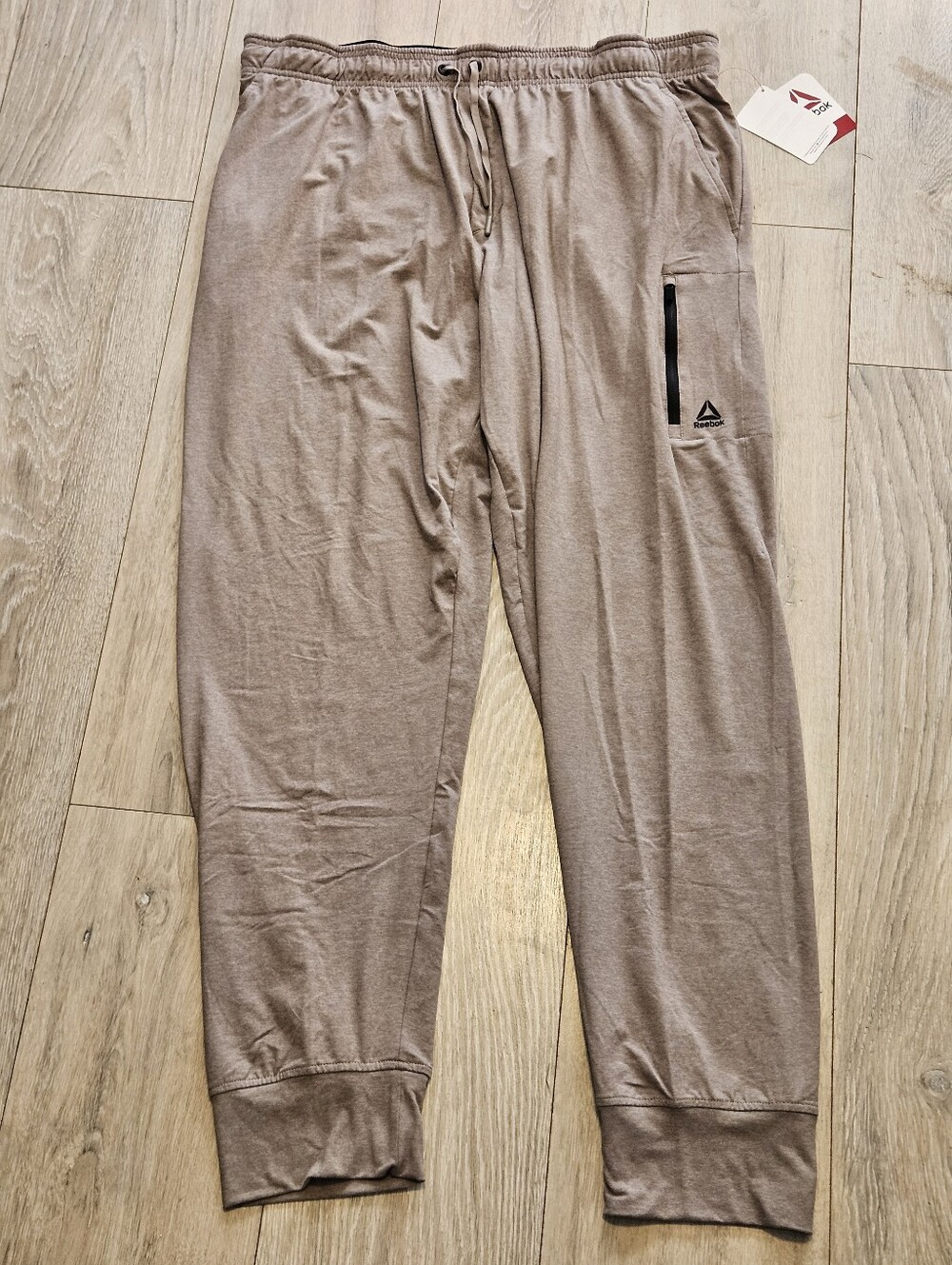 NWT Reebok Legacy Slim Joggers Men's XL Driftwood Heather Color
